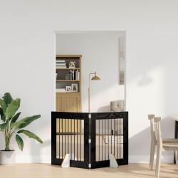Porte de chien pliable avec supports, 2 pi&egrave;ces, en ch&ecirc;ne noir, pour l'escalier, 160,5 cm