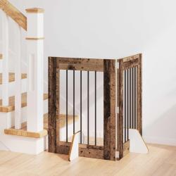 Porte de chien pliable avec supports, 2 pi&egrave;ces, en bois ancien, pour l'escalier, 120,5 cm