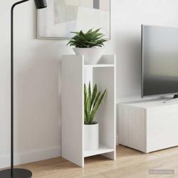 Support de Plante 2 pc Blanc 30 x 30 x 80 cm Bois d'ing&eacute;nierie