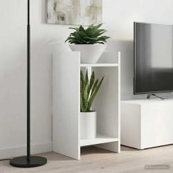 Support de Plante 2 pc Blanc 30 x 30 x 60 cm Bois d'ing&eacute;nierie