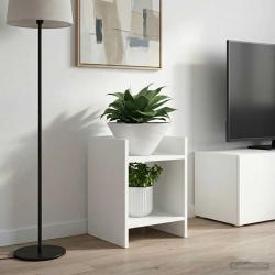 Support de Plante 2 pc Blanc 30 x 30 x 40 cm Bois d'ing&eacute;nierie