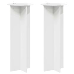 Support de Plante 2 pcs Blanc brillant &Oslash;40 x 100 cm