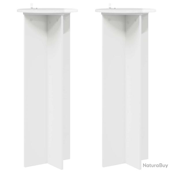 Support de Plante 2 pcs Blanc brillant �40 x 100 cm
