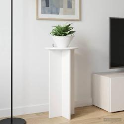 Support de Plante 2 pcs Blanc brillant 40 x 40 x 80 cm