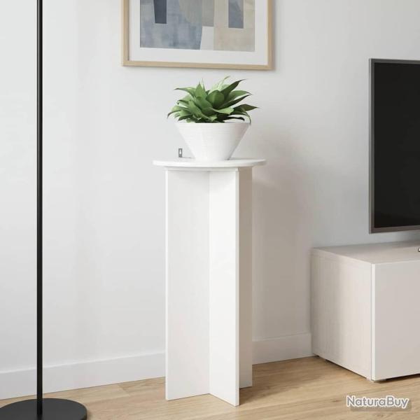 Support de Plante 2 pcs Blanc brillant 40 x 40 x 80 cm