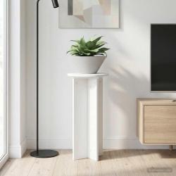 Support de Plante 2 pcs Blanc &Oslash;29,5 x 60 cm Bois d'ing&eacute;nierie
