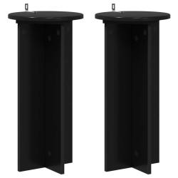 Support de Plante 2 pcs Noir 29,5 x 29,5 x 60 cm