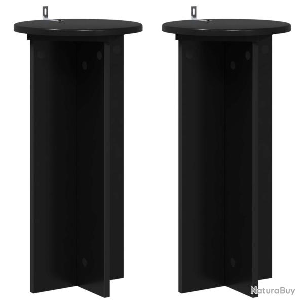 Support de Plante 2 pcs Noir 29,5 x 29,5 x 60 cm