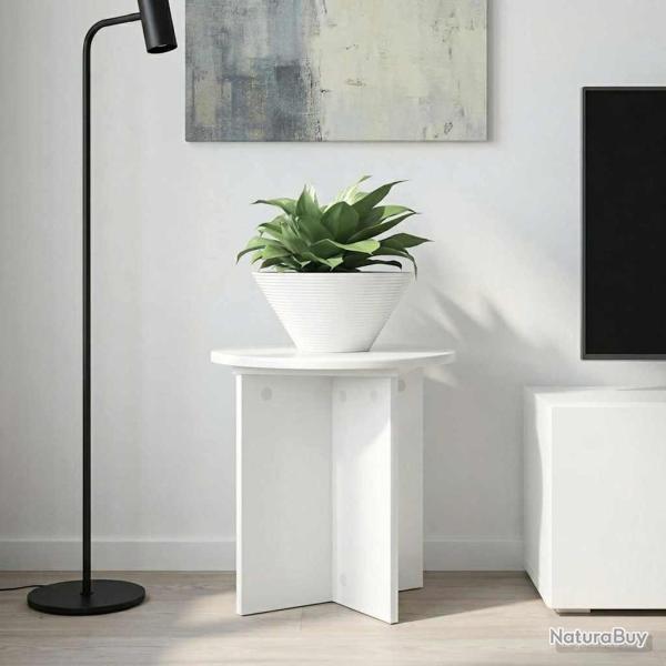 Support de Plante 2 pcs Blanc brillant 40 x 40 x 40 cm