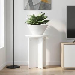 Support de Plante 2 pcs Blanc &Oslash;29,5 x 40 cm Bois d'ing&eacute;nierie