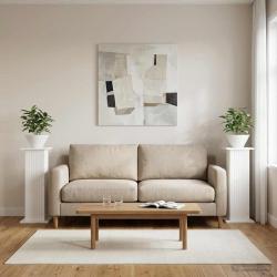 Support de Plante 2 pcs Blanc 30,5 x 30 x 80,5 cm