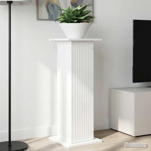 Support de Plante 2 pcs Blanc brillant 30,5 x 30 x 80,5 cm