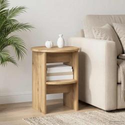 Meuble d'appoint Ch&ecirc;ne Artisanal &Oslash;40 x 50 cm Bois d'ing&eacute;nierie