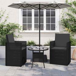 Coussins de si&egrave;ge et de dos 2 pcs Anthracite 47 x 45 x 2 cm