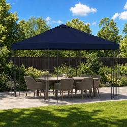 Pavillon 3 x 3 m Bleu Polyester et Acier 190 gsm