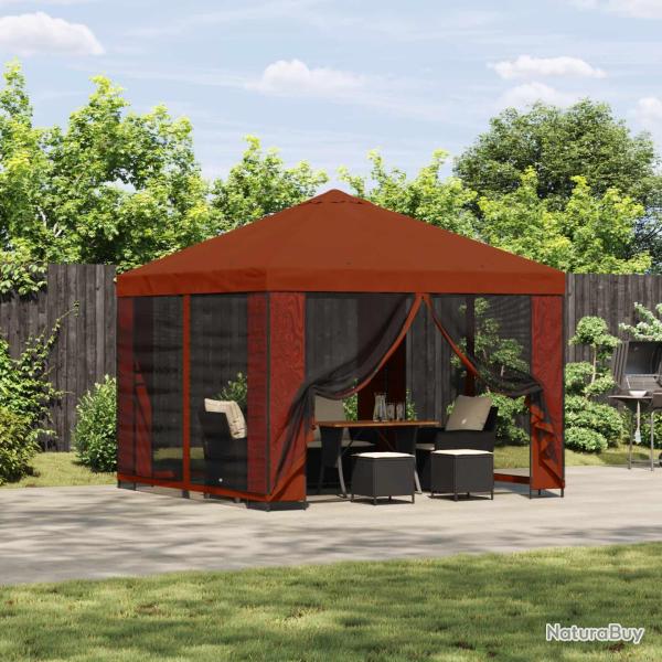 Abri de avec parois 3 x 3 m Terre cuite