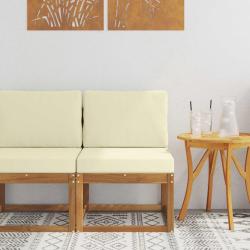 Canap&eacute; central d'ext&eacute;rieur en bois d'acacia massif, pour le jardin
