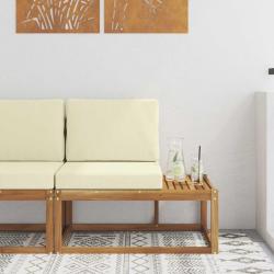 Canap&eacute; d'ext&eacute;rieur en bout avec coussin Naturel 91 x 63 x 73 cm