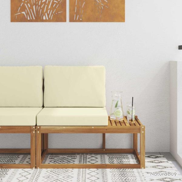 Canap� d'ext�rieur en bout avec coussin Naturel 91 x 63 x 73 cm