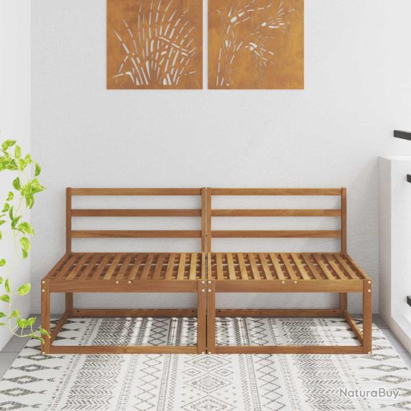 2 Pi�ce Sofa de milieu ext�rieur Naturel 158 x 83 x 73 cm