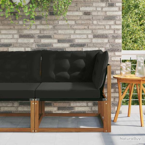 Canap� d'angle ext�rieur Bois d'acacia massif et Textil�ne