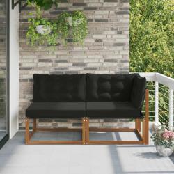 Canap&eacute; d'ext&eacute;rieur milieu et coin avec coussin 7 Pi&egrave;ce Naturel