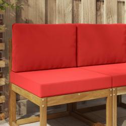 Coussin de canap&eacute; d'ext&eacute;rieur 2 pcs Rouge Polyester