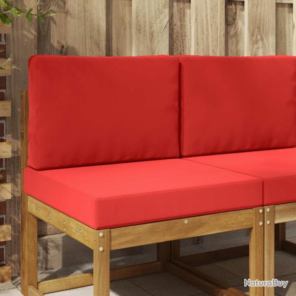 Coussin de canap� d'ext�rieur 2 pcs Rouge Polyester