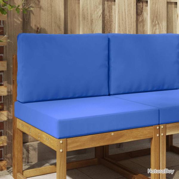 Coussin de canap� d'ext�rieur 2 pcs Bleu royal Polyester