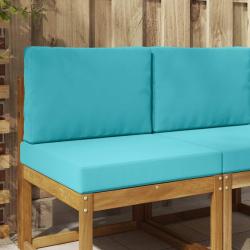 Coussin de canap&eacute; d'ext&eacute;rieur 2 pcs Turquoise Polyester