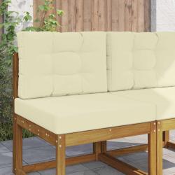 Coussin de canap&eacute; d'ext&eacute;rieur 2 pcs Cr&egrave;me Polyester