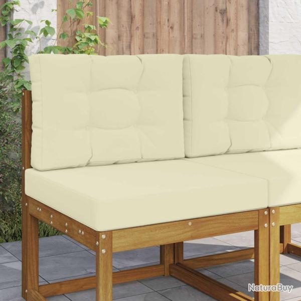 Coussin de canap� d'ext�rieur 2 pcs Cr�me Polyester