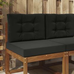 Coussin de canap&eacute; d'ext&eacute;rieur en polyester noir pour la terrasse, 60 &times; 60 cm