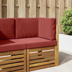 Coussin de canap&eacute; d'ext&eacute;rieur en polyester bordeaux pour la terrasse, 60 &times; 60 cm