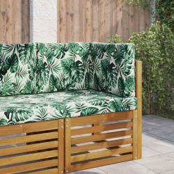 Coussin de canap&eacute; d'ext&eacute;rieur 3 pcs Motif feuille Polyester