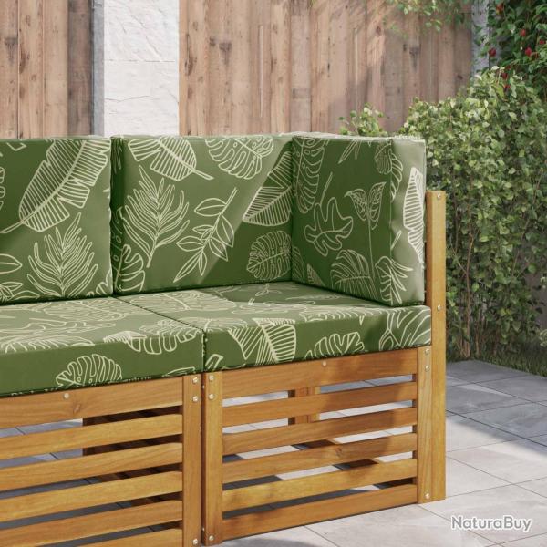 Coussin de canap� d'ext�rieur 3 pcs Mod�le feuille Polyester