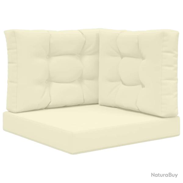 Coussin de canap� d'ext�rieur 3 pcs Cr�me Polyester