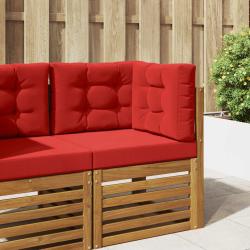 Coussin de canap&eacute; d'ext&eacute;rieur 3 pcs Rouge Polyester
