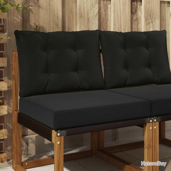 Coussin de canap� d'ext�rieur Polyester Noir 60 x 50,5 x 8 cm