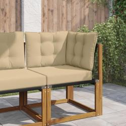 Coussin de canap&eacute; d'ext&eacute;rieur Polyester Beige 60 x 40 x 10 cm