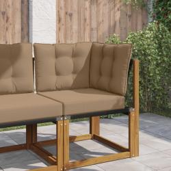 Coussin de canap&eacute; d'ext&eacute;rieur Polyester Taupe 60 x 40 x 10 cm