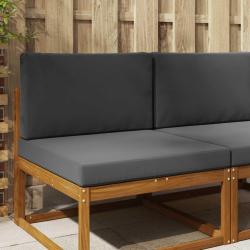 Coussin de canap&eacute; d'ext&eacute;rieur 2 pcs Anthracite Polyester