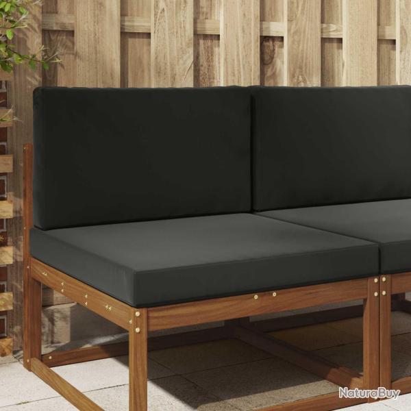Coussin de canap� d'ext�rieur 2 pcs Noir Polyester