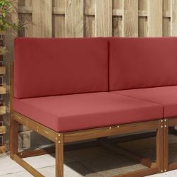 Coussin de canap&eacute; d'ext&eacute;rieur 2 pcs Bordeaux Polyester