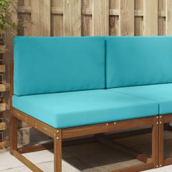 Coussin de canap&eacute; d'ext&eacute;rieur 2 pcs Turquoise Polyester