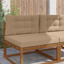 Coussin de canap&eacute; d'ext&eacute;rieur 2 pcs Taupe Polyester