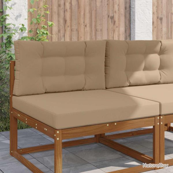 Coussin de canap� d'ext�rieur 2 pcs Taupe Polyester