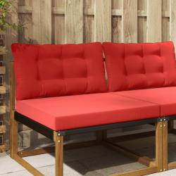 Coussin de canap&eacute; d'ext&eacute;rieur en polyester rouge pour la terrasse, 80 &times; 68,5 cm