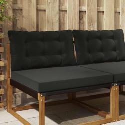 Coussin de canap&eacute; d'ext&eacute;rieur en polyester noir pour la terrasse, 80 &times; 68,5 cm