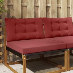 Coussin de canap&eacute; d'ext&eacute;rieur en polyester bordeaux pour la terrasse, 80 &times; 68,5 cm